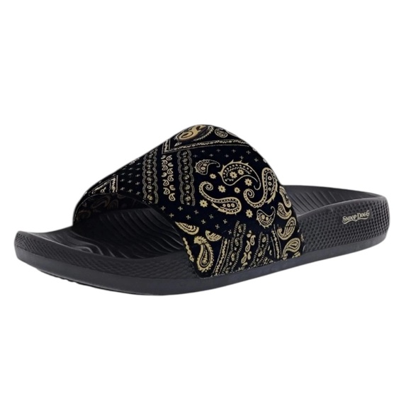 Skechers Other - SKECHERS X SNOOP DOGG: LOW SLIDER- VELVET PAISLEY 251093 BKGD MEN'S SANDALS NWOB